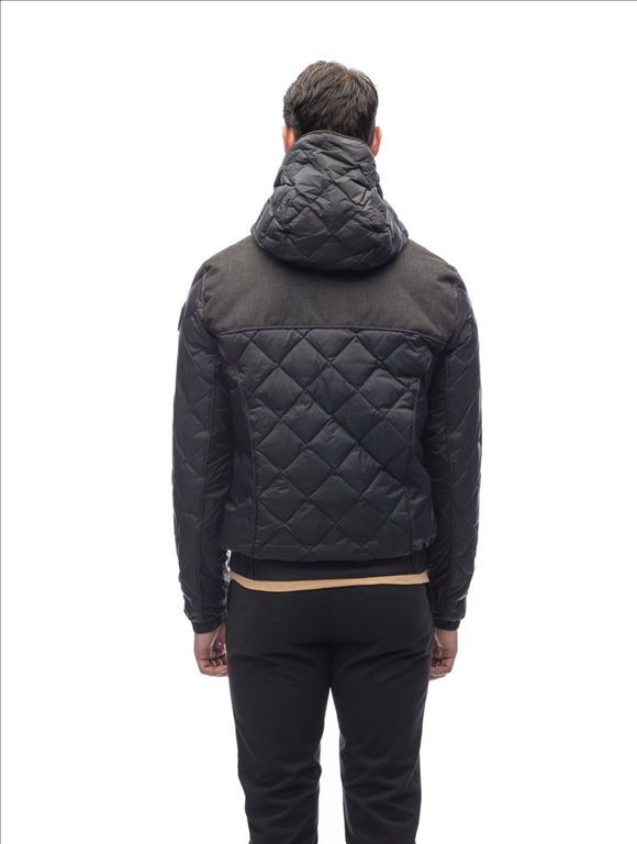 ELROY QUILTED HOODED JACKET BLACK