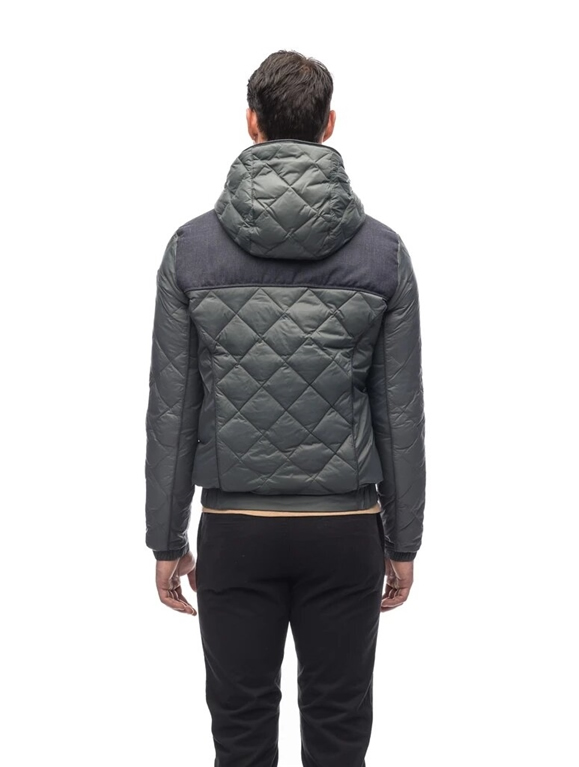 ELROY QUILTED HOODED JACKET FOGGY BLUE